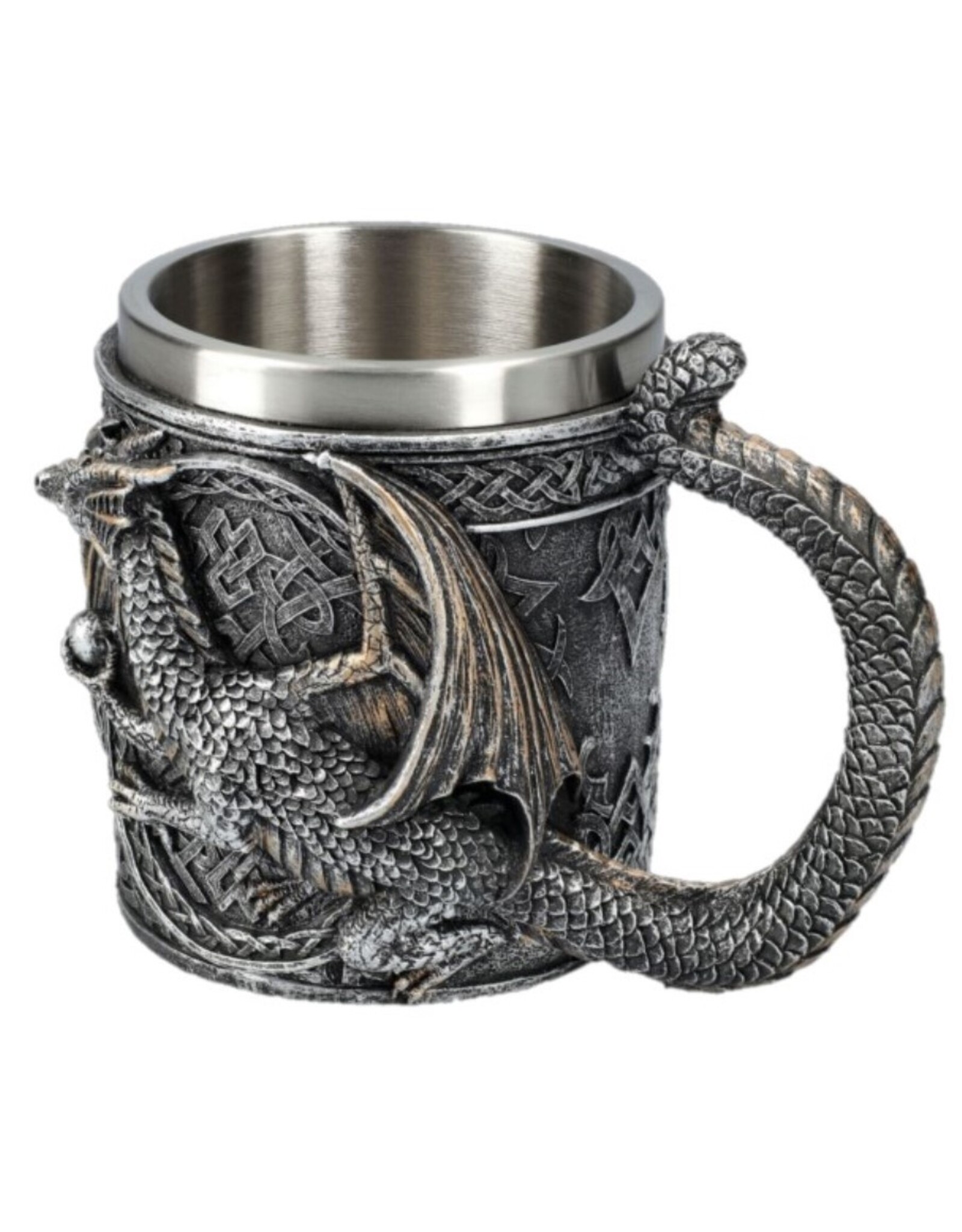 VG Drinkware - Draken Mok Bierpul Draak houdt een bol