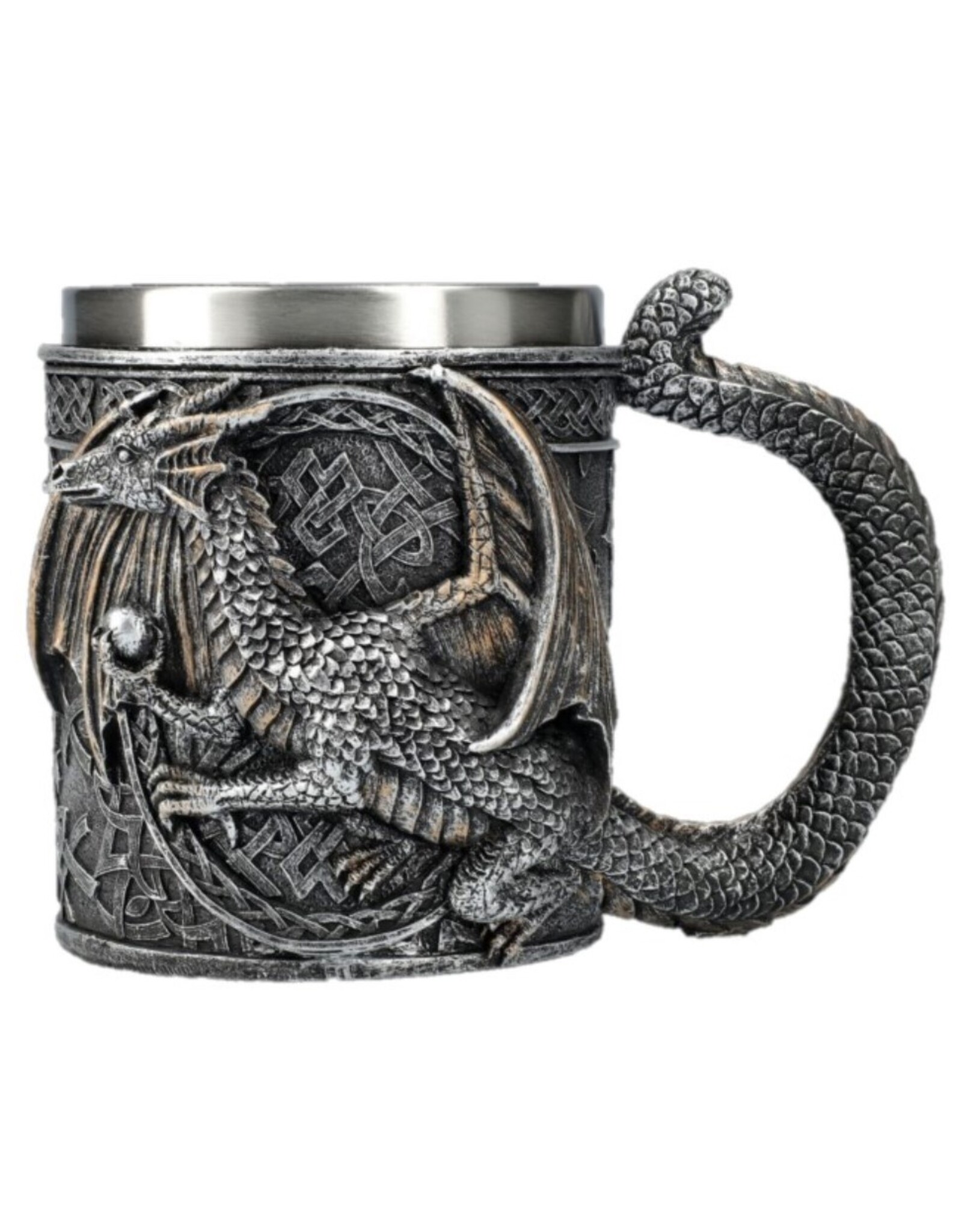 VG Drinkware - Draken Mok Bierpul Draak houdt een bol
