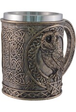 VG Tankards and goblets  - Owl Mug /Owl Beer tankard with stainless steel insert