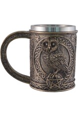 VG Tankards and goblets  - Owl Mug /Owl Beer tankard with stainless steel insert