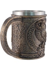 VG Tankards and goblets  - Owl Mug /Owl Beer tankard with stainless steel insert