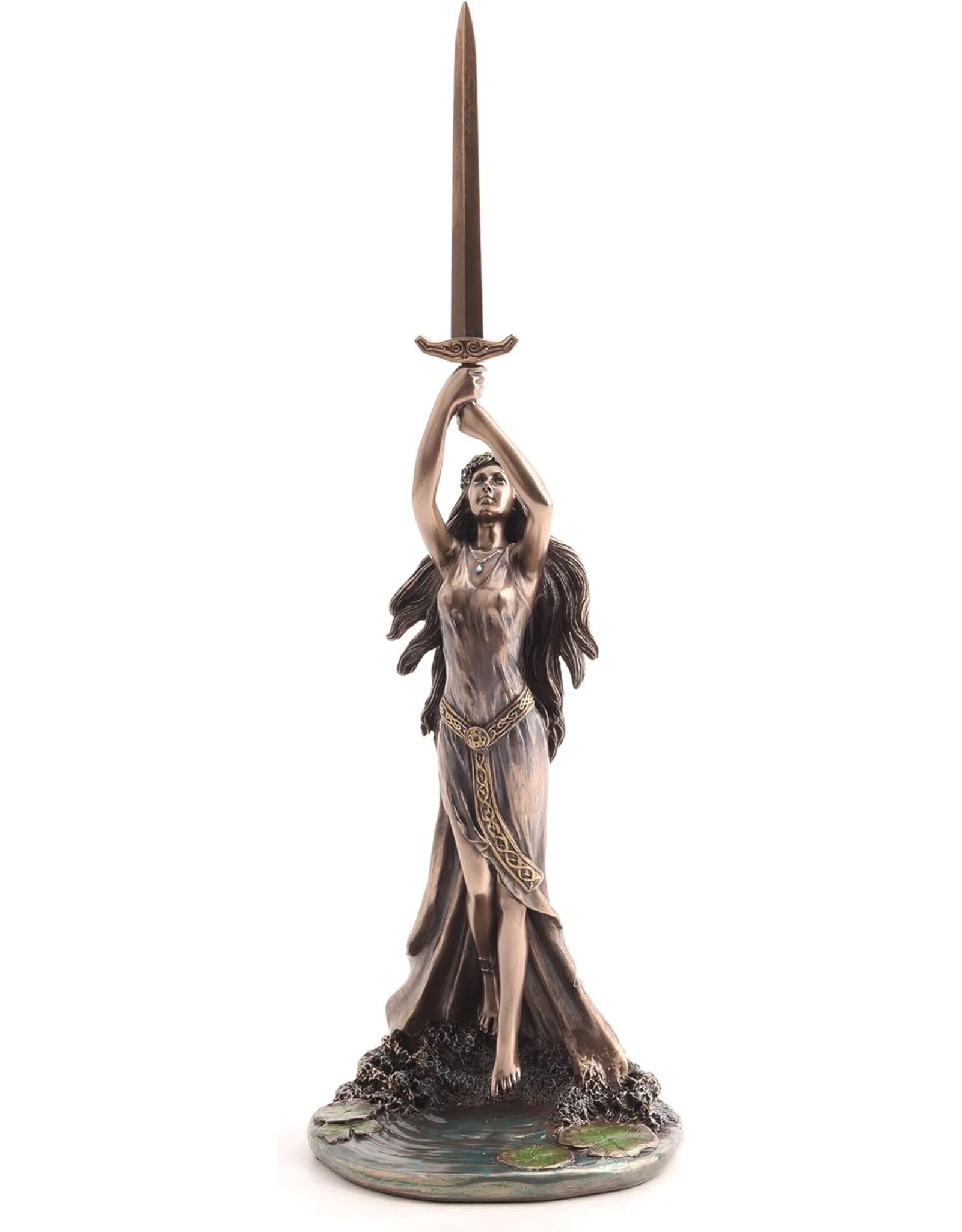 Veronese Design Giftware Beelden Collectables  -  Vrouwe van het Meer Gebronsd Beeldje Veronese Design