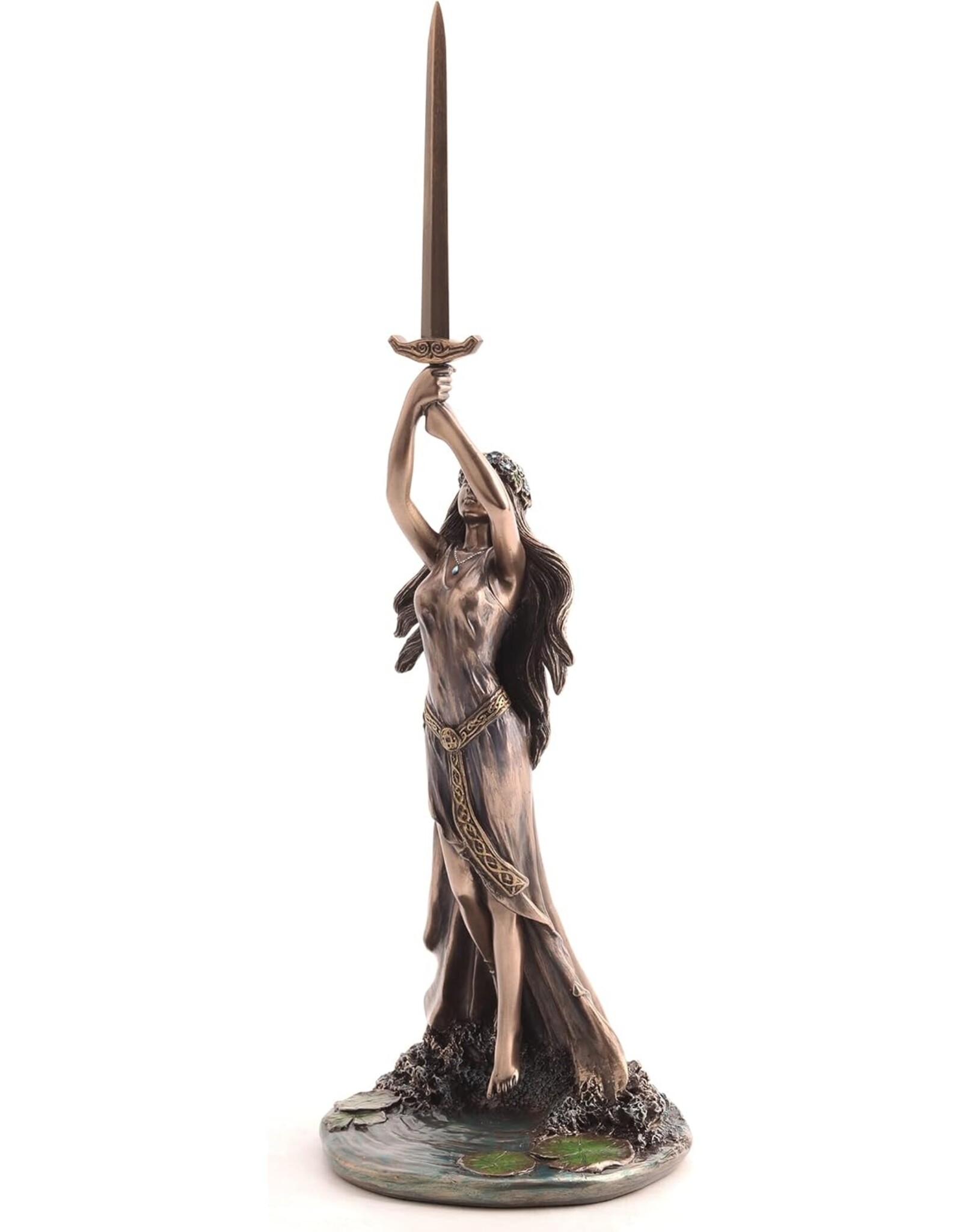 Veronese Design Giftware Beelden Collectables  -  Vrouwe van het Meer Gebronsd Beeldje Veronese Design