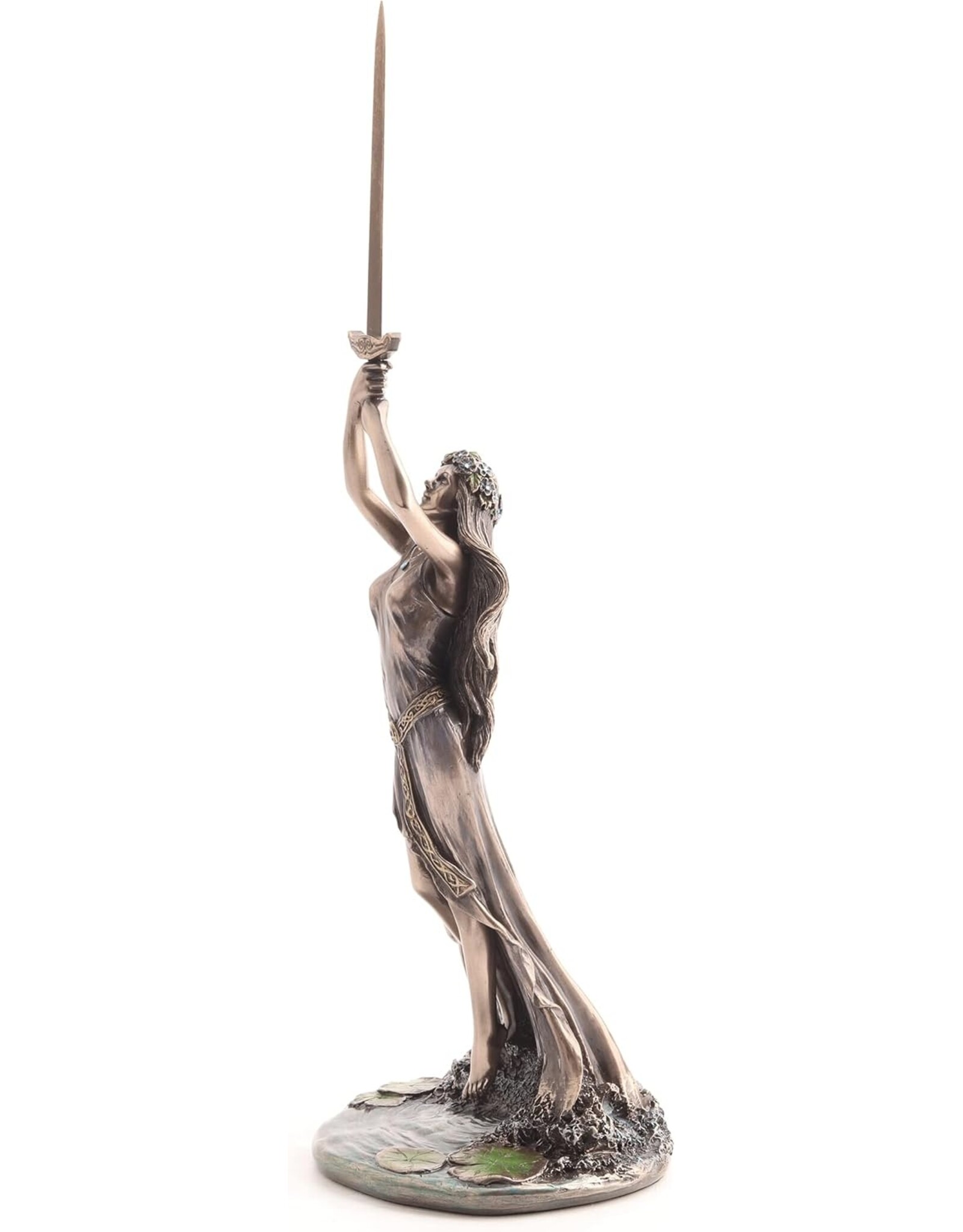 Veronese Design Giftware Beelden Collectables  -  Vrouwe van het Meer Gebronsd Beeldje Veronese Design