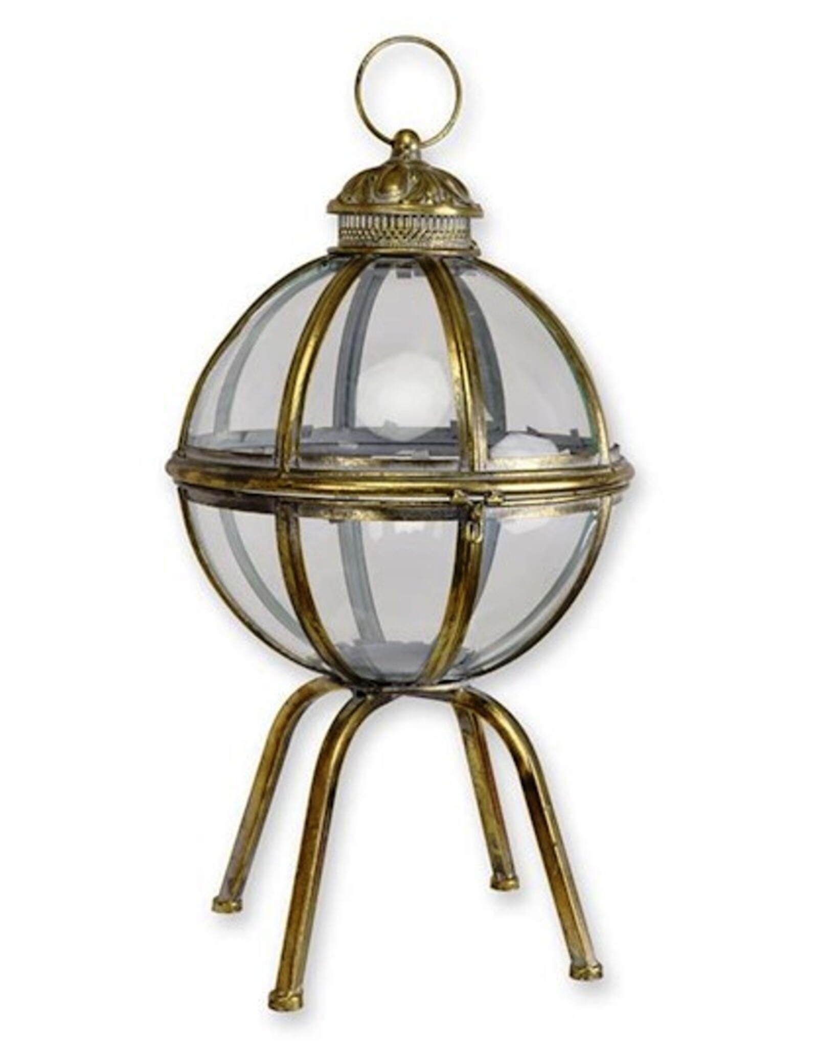 Trukado Miscellaneous - Lantern Glass Globe on Legs Gregorian Style