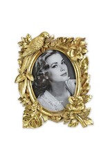 Trukado Miscellaneous -   Photoframe with Bird, Flowers and Leaves gold colour