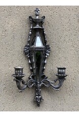 Trukado Giftware & Lifestyle - Wall Candlestick with Mirrors Baroque Silver Colour