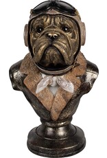 Clayre & Eef Giftware & Lifestyle - Bulldog Piloot Buste 34,8cm