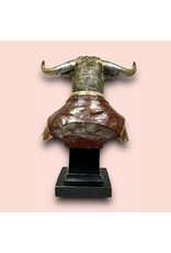 JB Giftware & Lifestyle - Stier gekleed als een Gentleman Buste 34,8cm