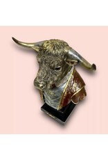 JB Giftware & Lifestyle - Stier gekleed als een Gentleman Buste 34,8cm
