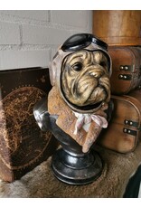 Clayre & Eef Giftware & Lifestyle - Bulldog Piloot Buste 34,8cm
