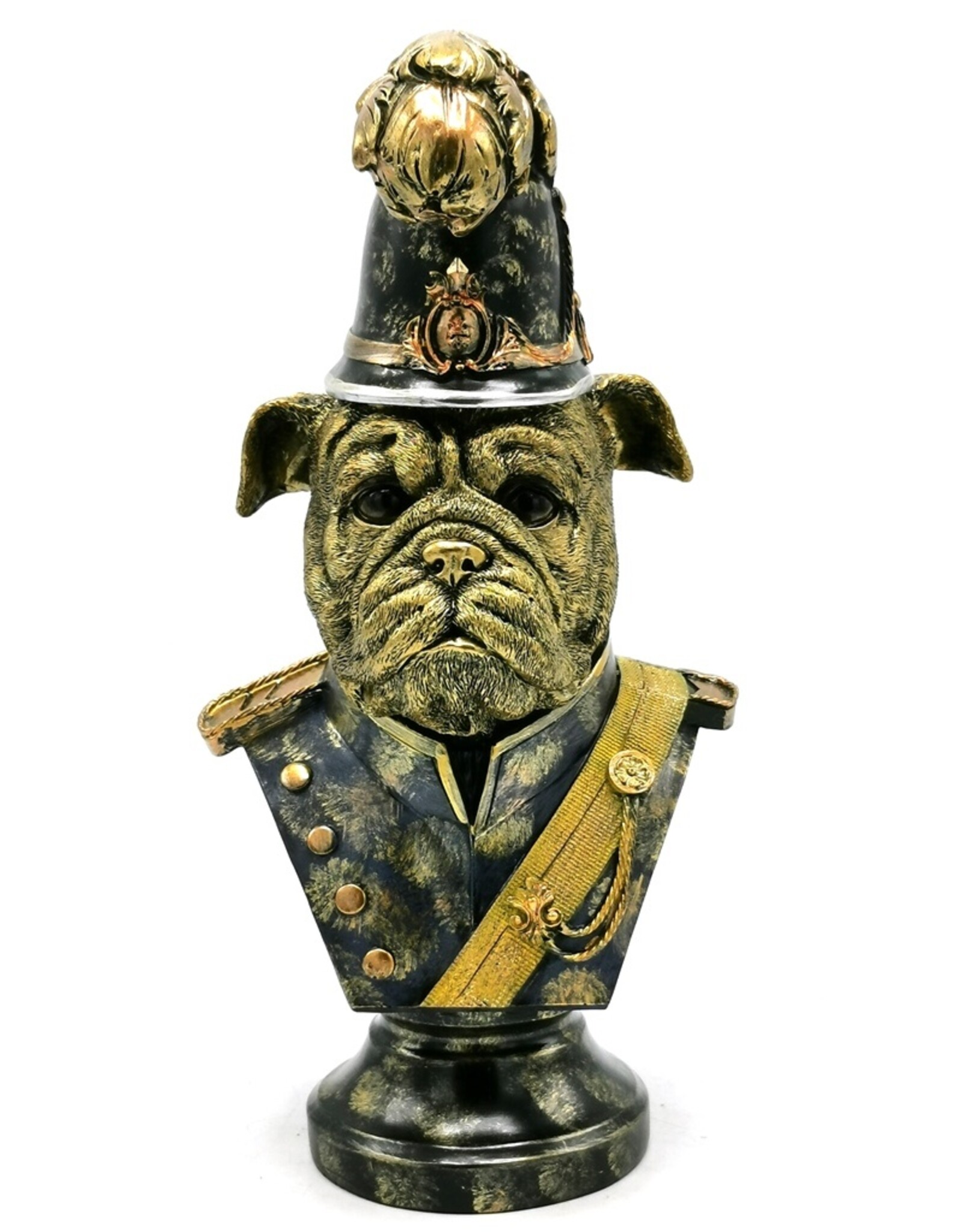 JB Giftware & Lifestyle - Bulldog gekleed als Bobby Buste 33,6cm