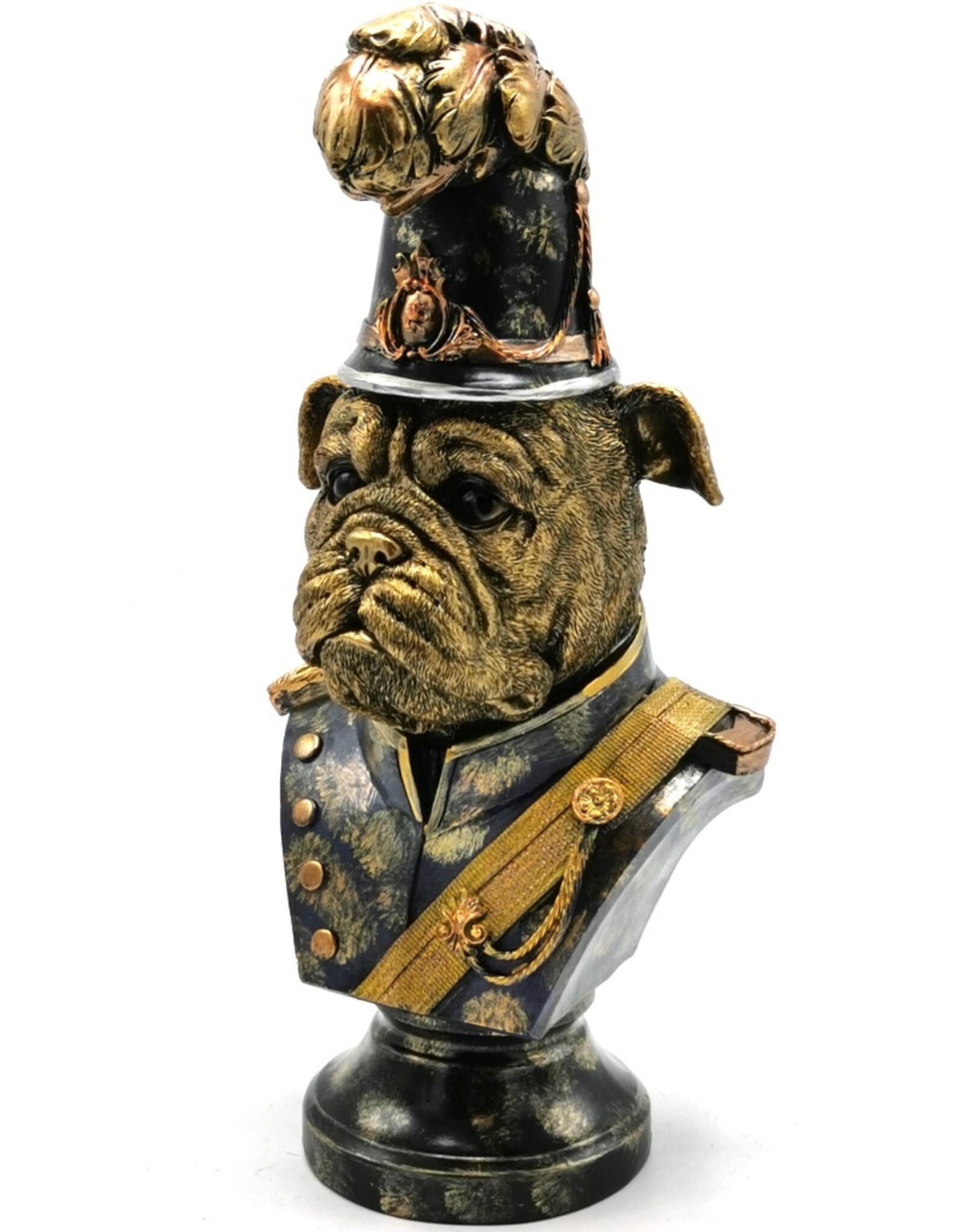 JB Giftware & Lifestyle - Bulldog gekleed als Bobby Buste 33,6cm