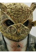 JB Giftware & Lifestyle - Uil met Monocle en Boek Buste 35,2cm