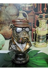 JB Giftware & Lifestyle - English Bulldog as Biker Smoking Cigar Bust 35.7cm