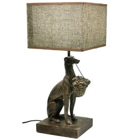 Trukado Whippet Hond Tafellamp / Bureaulamp 47cm