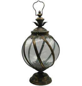 Trukado Lantern Glass Globe on Foot Victorian Style