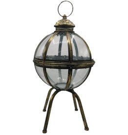 Trukado Lantern Glass Globe on Legs Gregorian Style