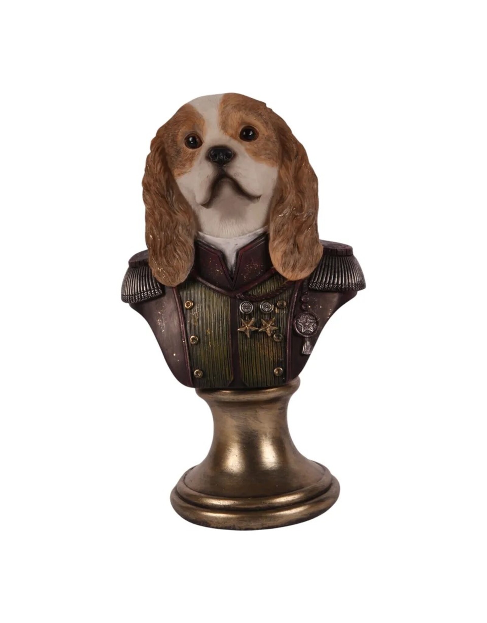 DS Giftware & Lifestyle - Spaniël gekleed als Officier Buste 23cm