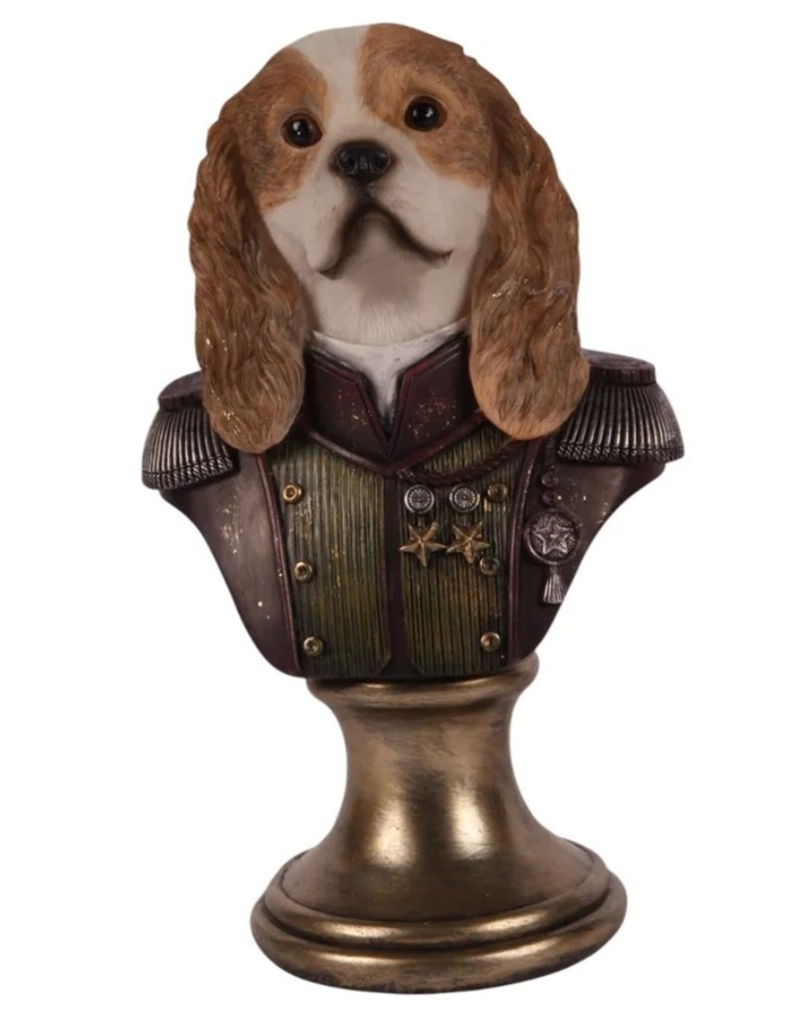 DS Giftware & Lifestyle - Spaniël gekleed als Officier Buste 23cm