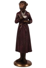 DS Giftware & Lifestyle - Monkey in Chambercoat with Cup and Saucer figurine