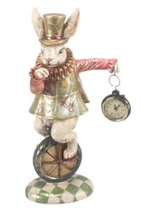 DS Giftware Figurines Collectables - Rabbit with Clock on Unicycle  figurine 33cm