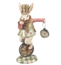 DS Rabbit with Clock on Unicycle 33cm