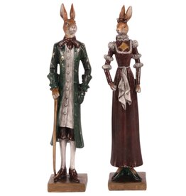 DS Meneer en mevrouw de Haas beeldje 32cm set van 2