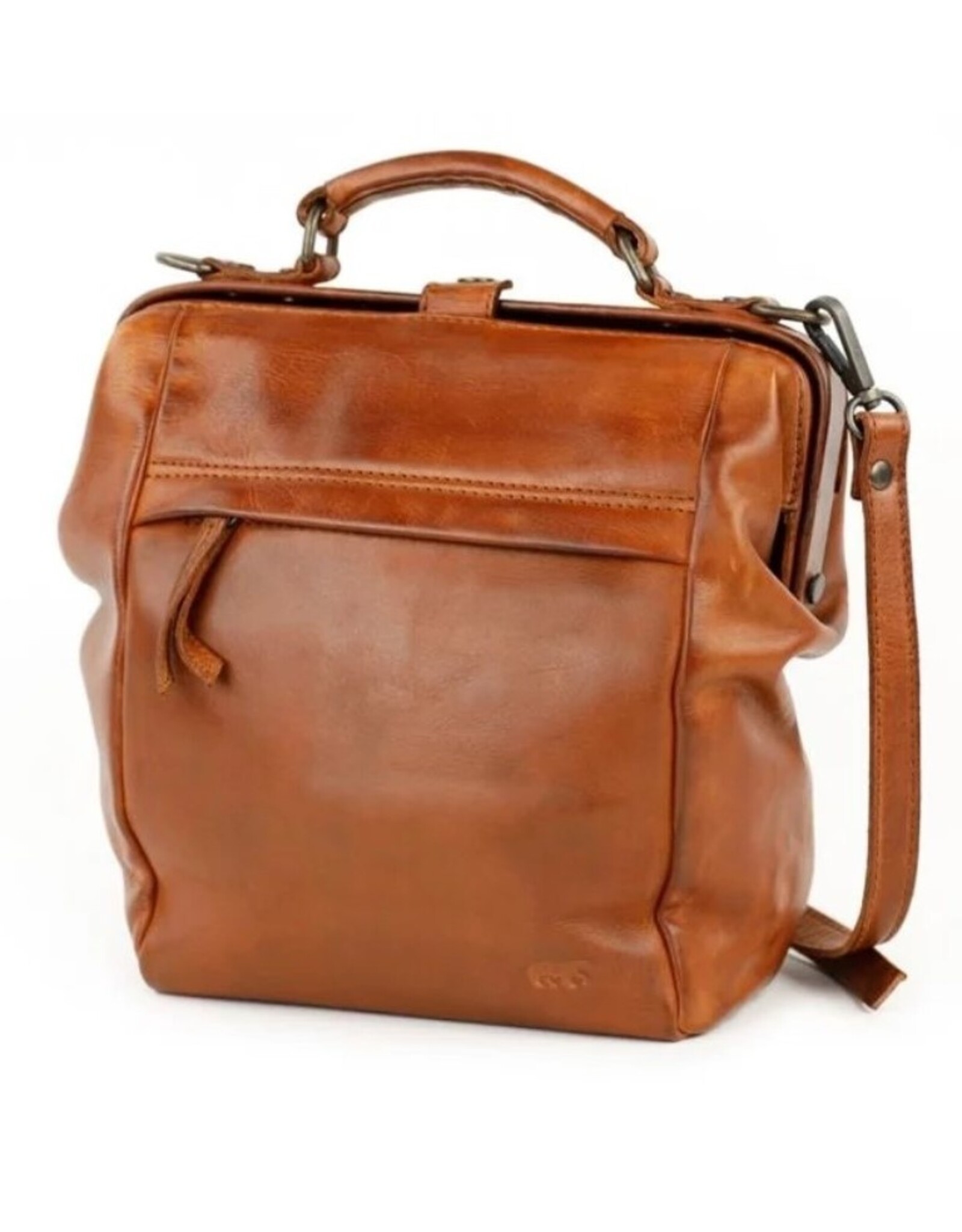 Bear Design Leren rugzakken  Leren shoppers - Bear Design Rugtas-Schoudertas 'Shelly' cognac