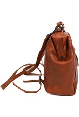 Bear Design Leren rugzakken  Leren shoppers - Bear Design Rugtas-Schoudertas 'Shelly' cognac