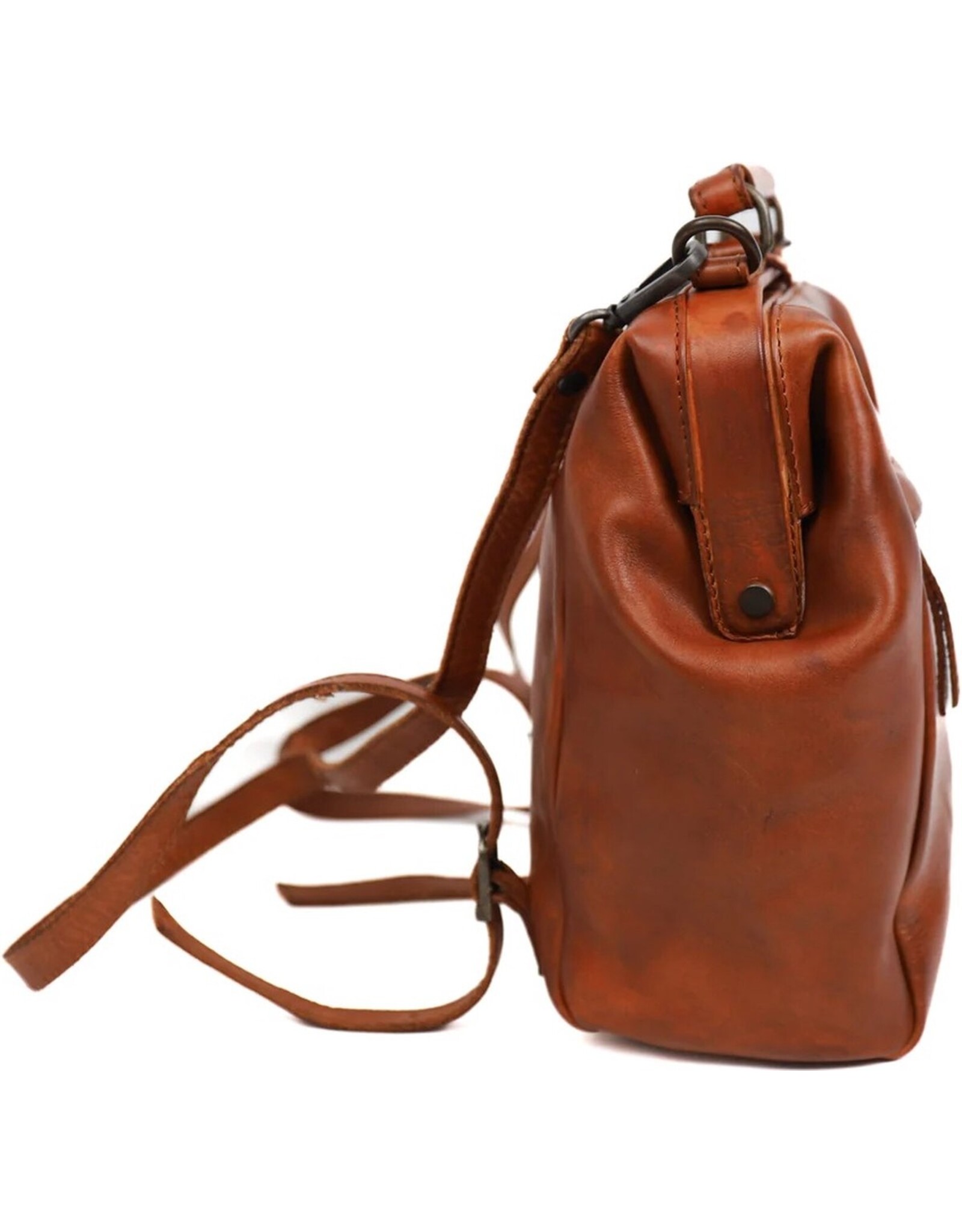 Bear Design Leren rugzakken  Leren shoppers - Bear Design Rugtas-Schoudertas 'Shelly' cognac