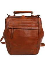 Bear Design Leren rugzakken  Leren shoppers - Bear Design Rugtas-Schoudertas 'Shelly' cognac