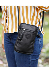 Bear Design Leren schoudertassen Leren crossbody tassen - Bear Design Telefoontasje "Igor" zwart