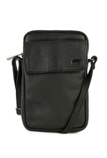 Bear Design Leren schoudertassen Leren crossbody tassen - Bear Design Telefoontasje "Igor" zwart