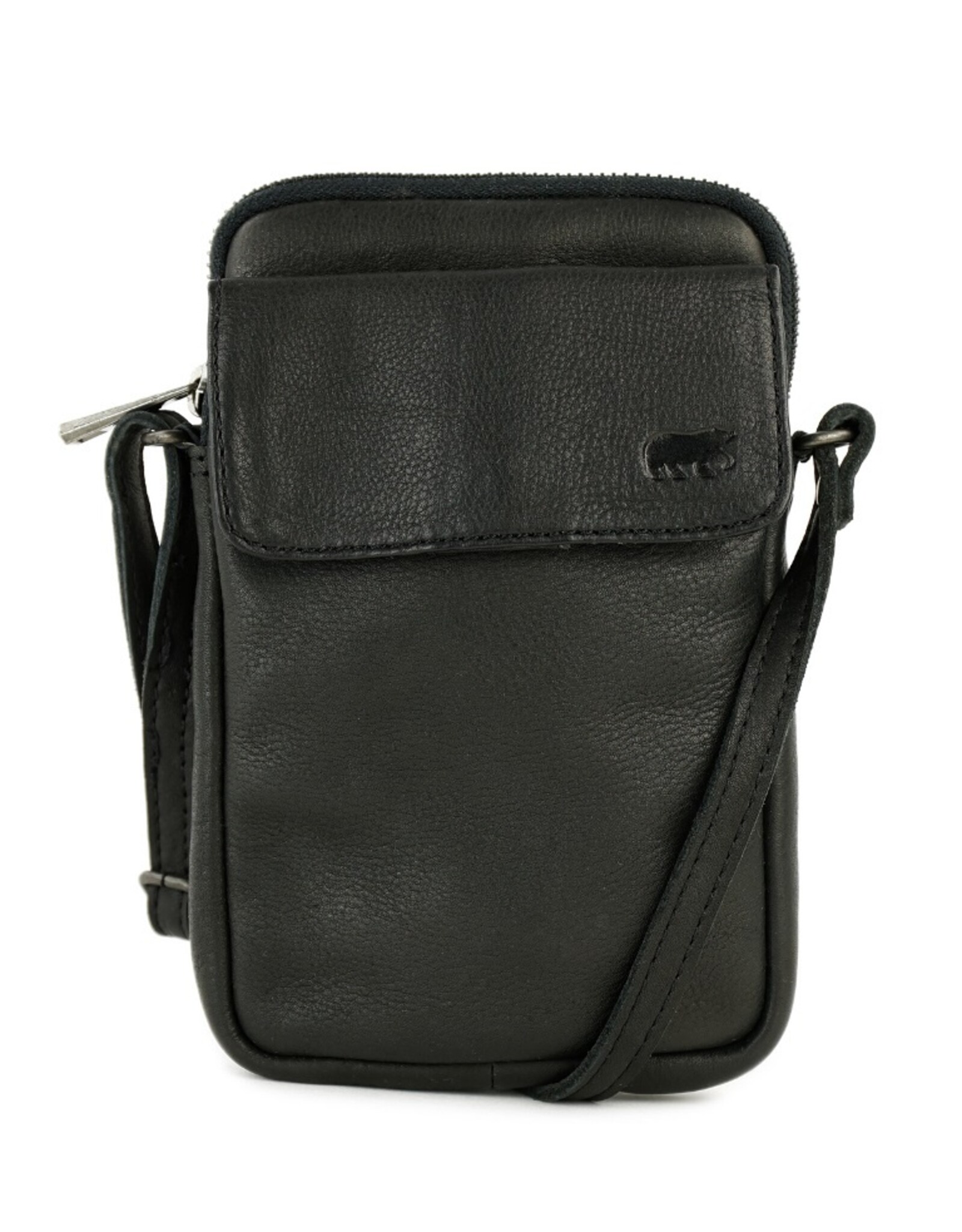 Bear Design Leren schoudertassen Leren crossbody tassen - Bear Design Telefoontasje "Igor" zwart