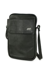 Bear Design Leren schoudertassen Leren crossbody tassen - Bear Design Telefoontasje "Igor" zwart