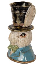 C&E Giftware Beelden Collectables - Decoratief Beeld Konijn met Hoge Hoed Buste 29cm