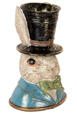 C&E Giftware Beelden Collectables - Decoratief Beeld Konijn met Hoge Hoed Buste 29cm