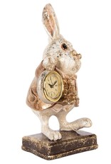 C&E Giftware Figurines Collectables - Rabbit with Clock figurine 26cm