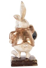 C&E Giftware Beelden Collectables - Konijn met Klok  beeldje 26cm