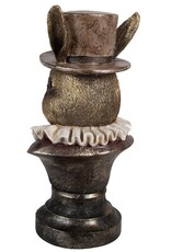 C&E Giftware Figurines Collectables -  Rabbit with High Hat and Pleated Collar Bust 35cm