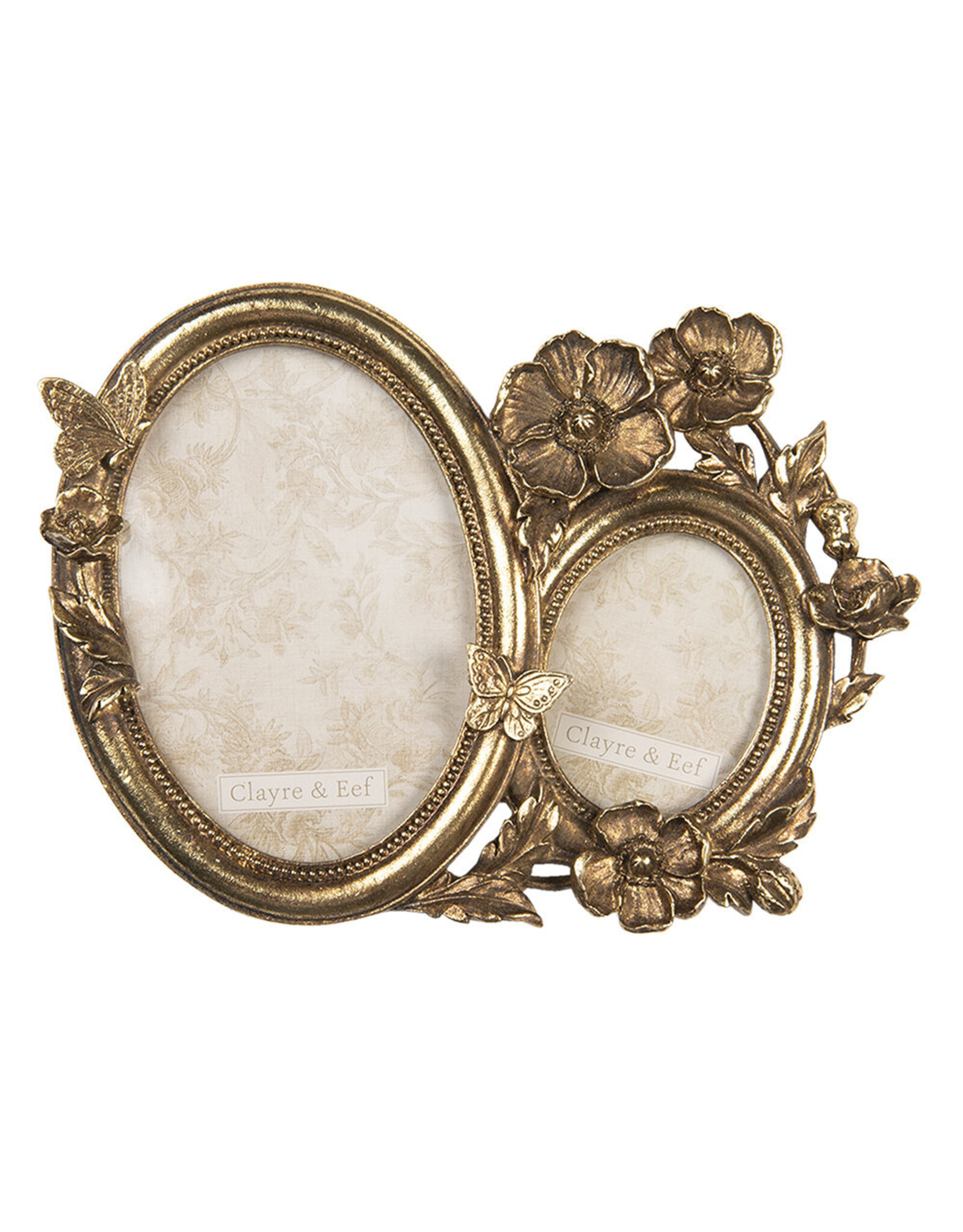 Trukado Miscellaneous - Double Photo Frame with Butterflies and Flowers