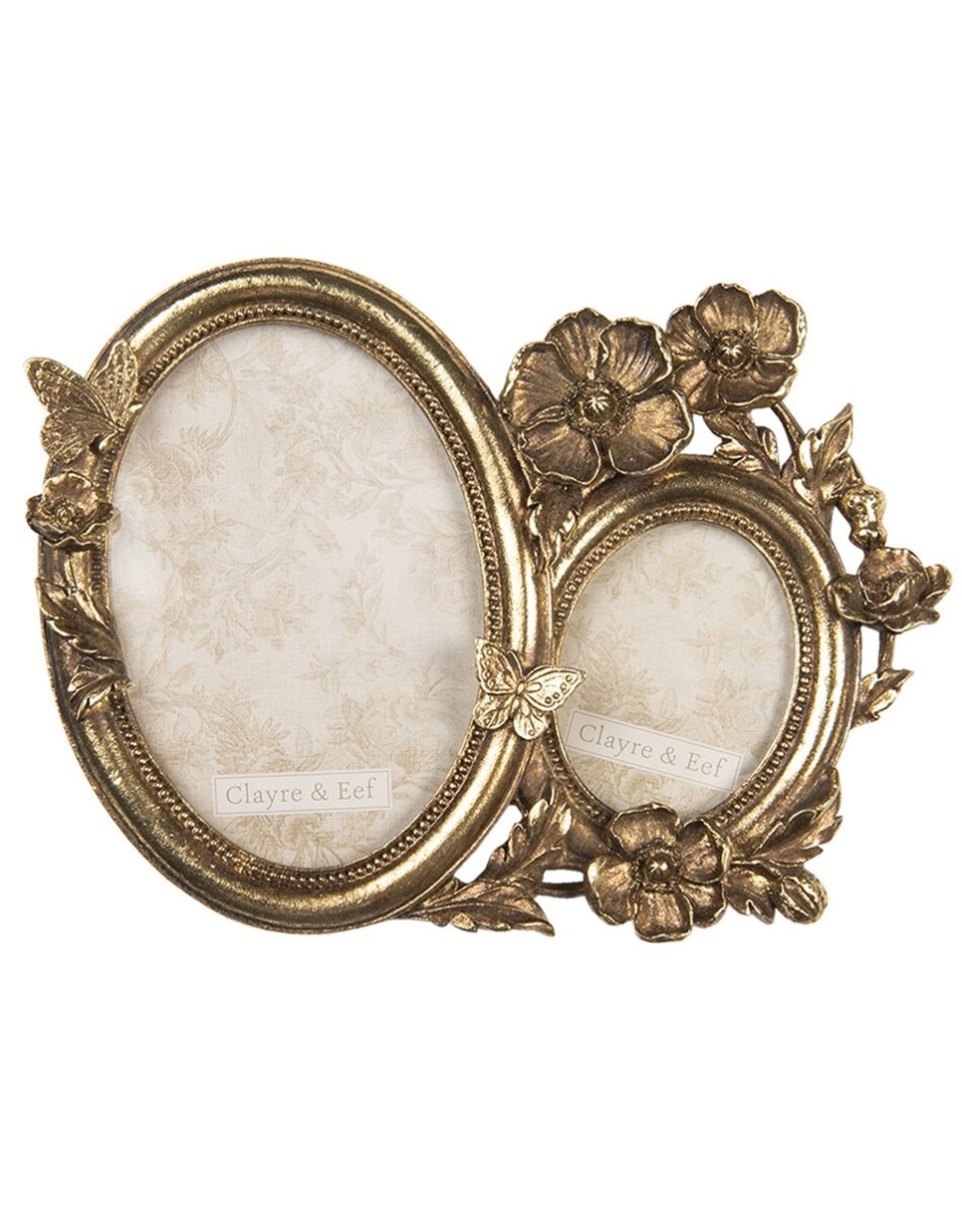 Trukado Miscellaneous - Double Photo Frame with Butterflies and Flowers