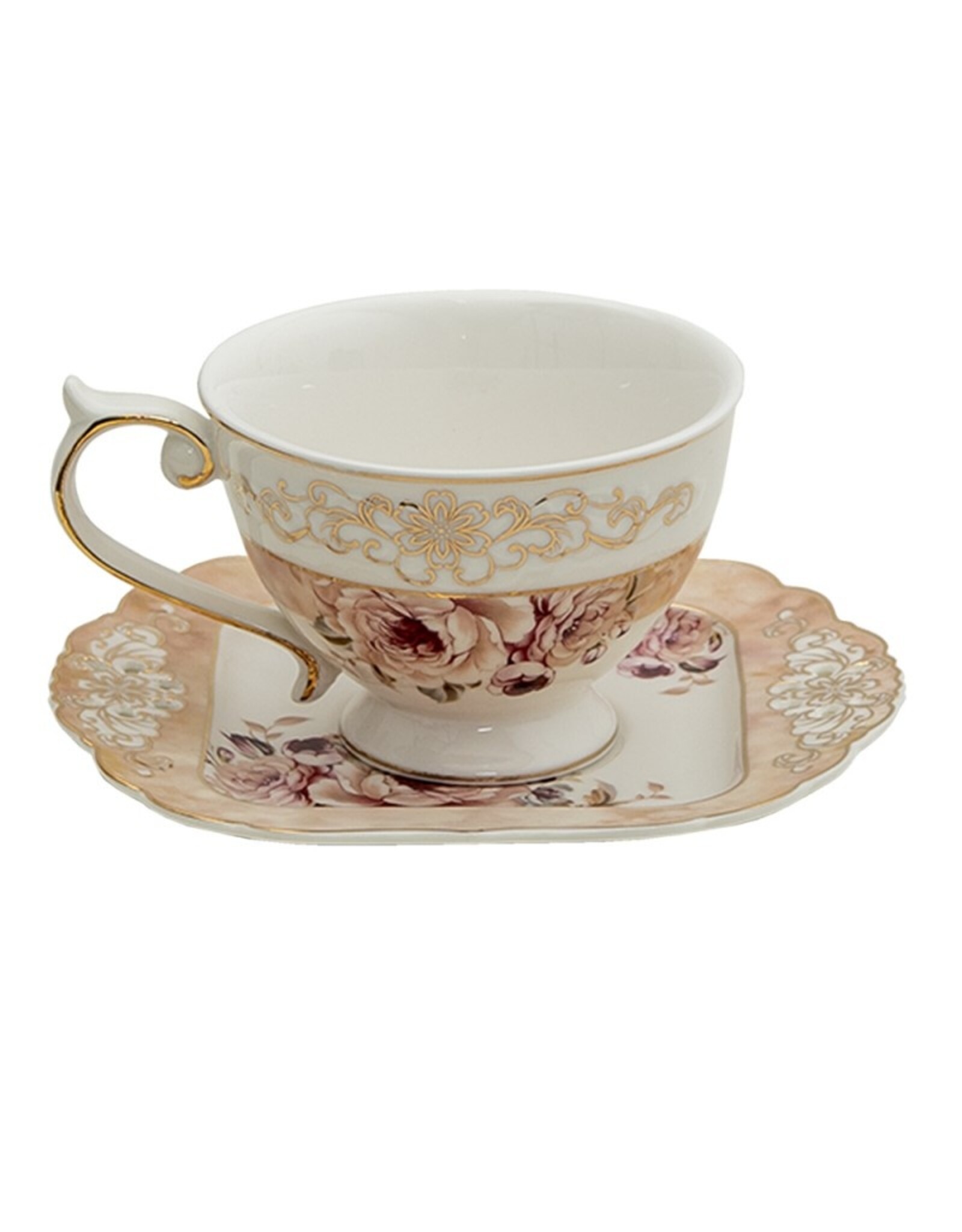 C&E Giftware & Lifestyle - Clayre & Eef Vintage Serviesset Engelse Stijl Porselein