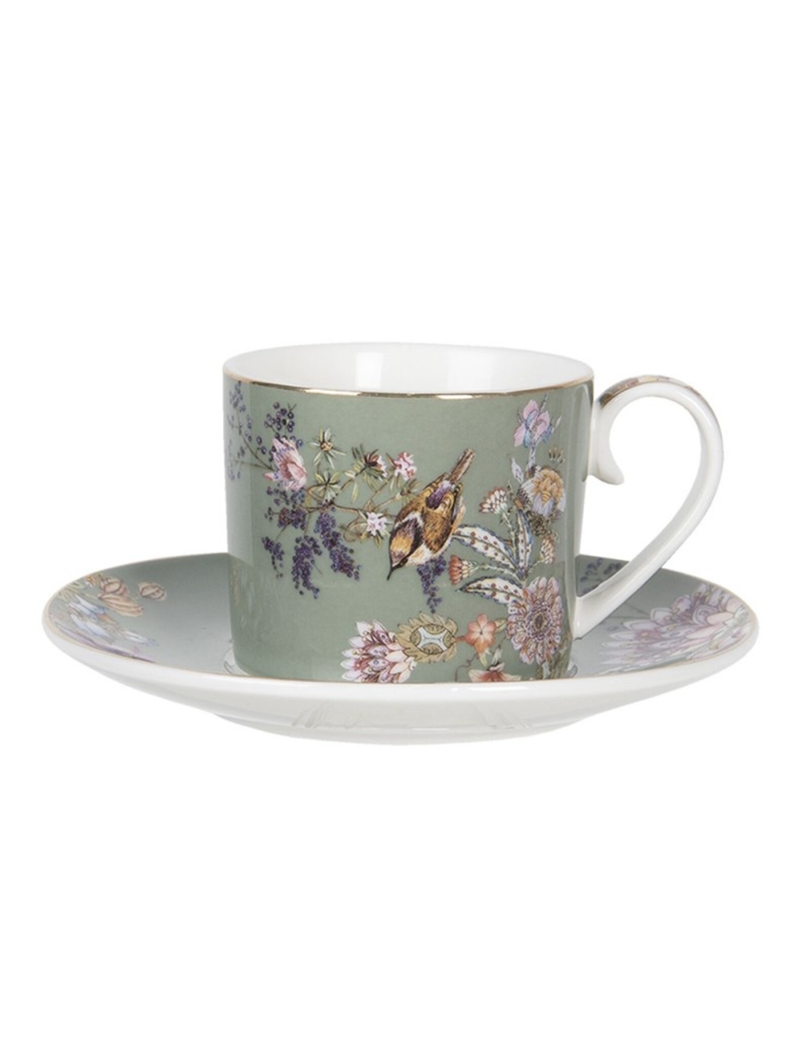C&E Giftware & Lifestyle - Clayre & Eef Serviesset met Vogeltje en Bloemen