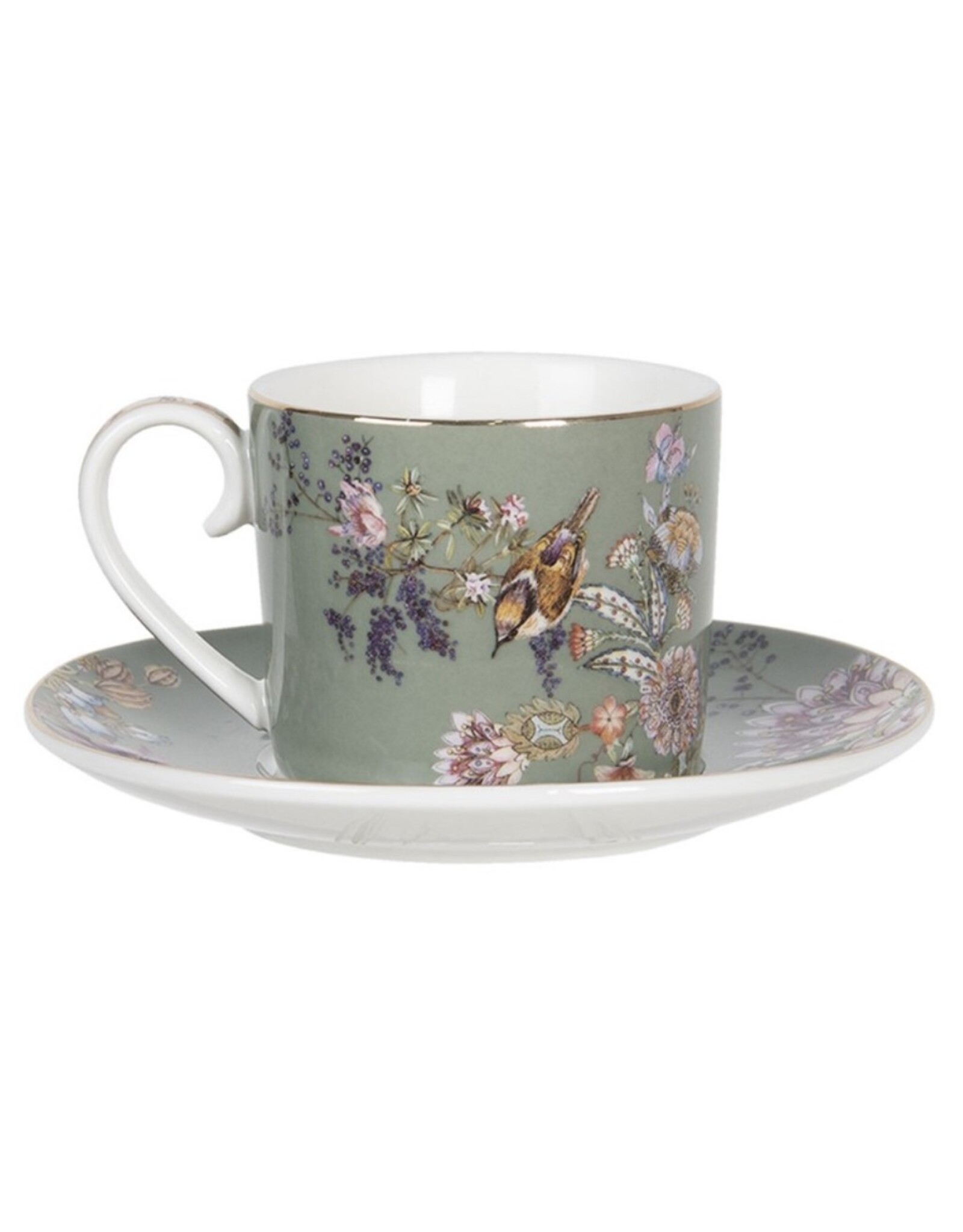 C&E Giftware & Lifestyle - Clayre & Eef Serviesset met Vogeltje en Bloemen