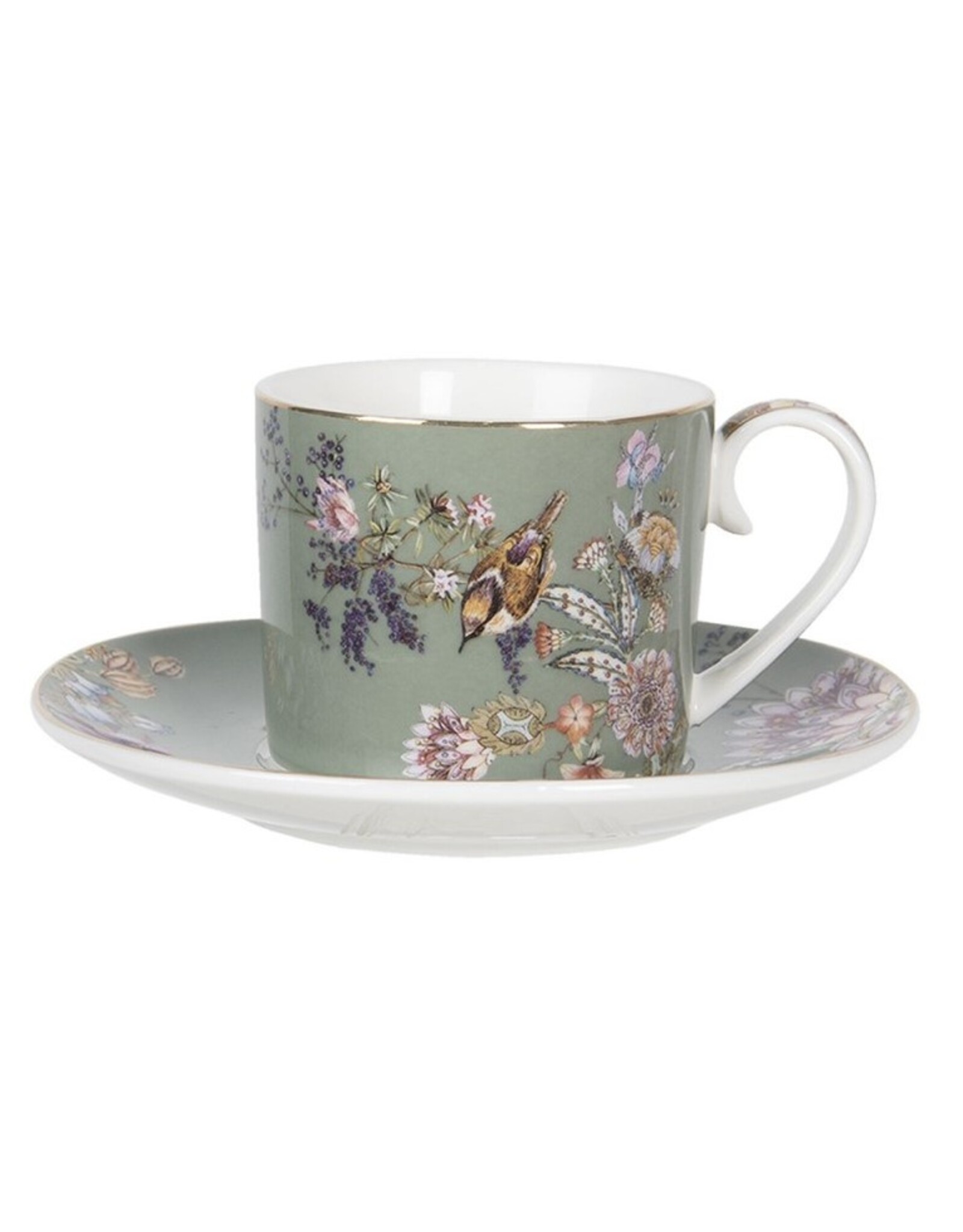 C&E Giftware & Lifestyle - Clayre & Eef Serviesset met Vogeltje en Bloemen
