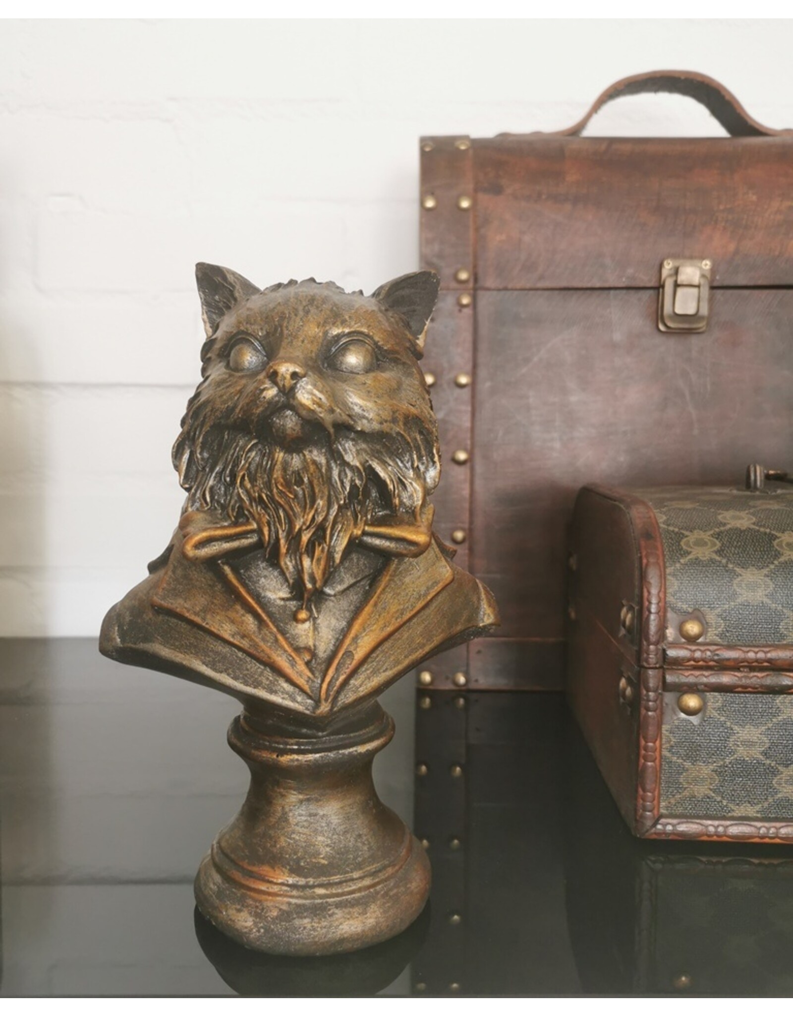 Trukado Giftware Figurines Collectables - Cat aristocrat statue 24cm (bust)