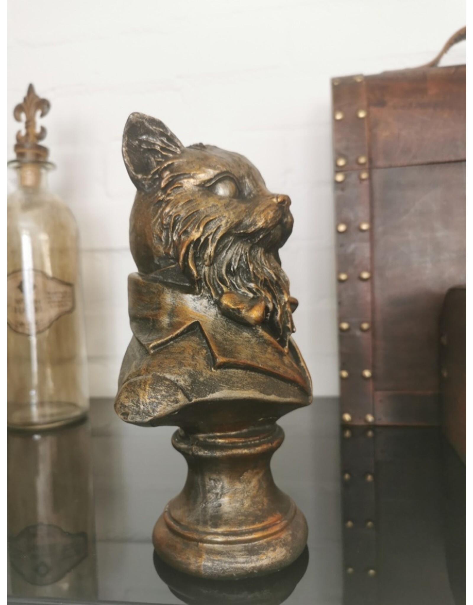 Trukado Giftware Figurines Collectables - Cat aristocrat statue 24cm (bust)