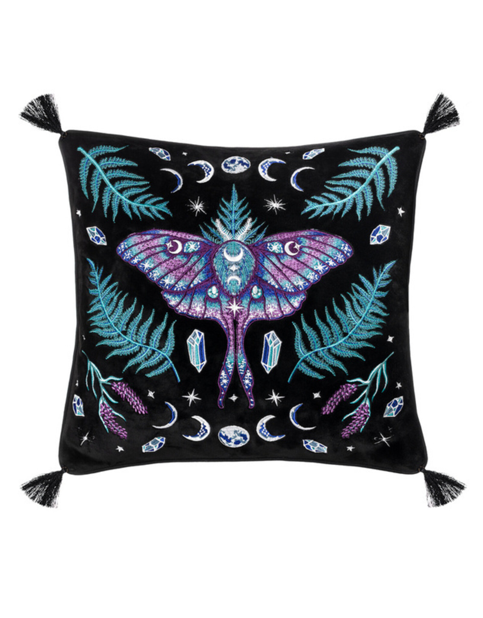 Restyle Miscellaneous - Enchanted Forest Fluwelen Kussensloop met borduurwerk
